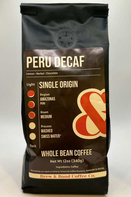 Peru | Swiss Water® Decaf | Single Origin Coffee | Medium Roast - Brew & Bond Coffee Co.