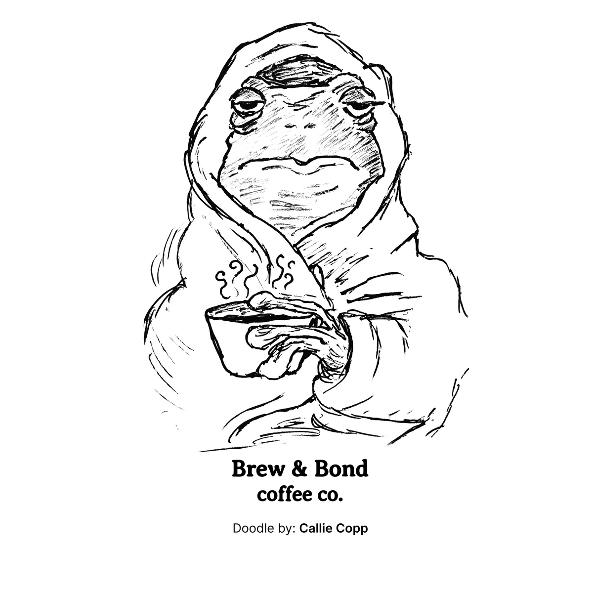 "Sleepy frog" t-shirt - Brew & Bond Coffee Co.