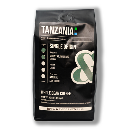 Tanzania | Single Origin Coffee | Medium/Light Roast - Brew & Bond Coffee Co.
